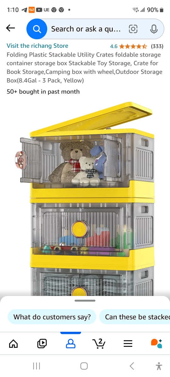 Brand new plastic foldable storage container. 8.4 gal.