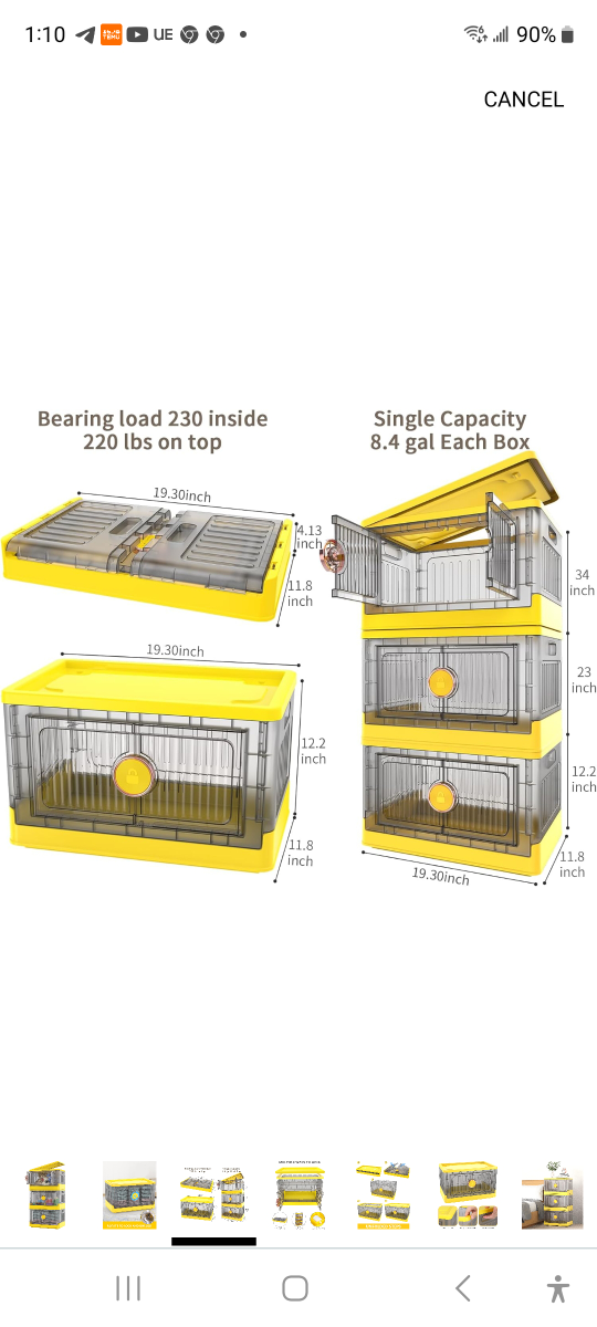 Brand new plastic foldable storage container. 8.4 gal. - photo 4