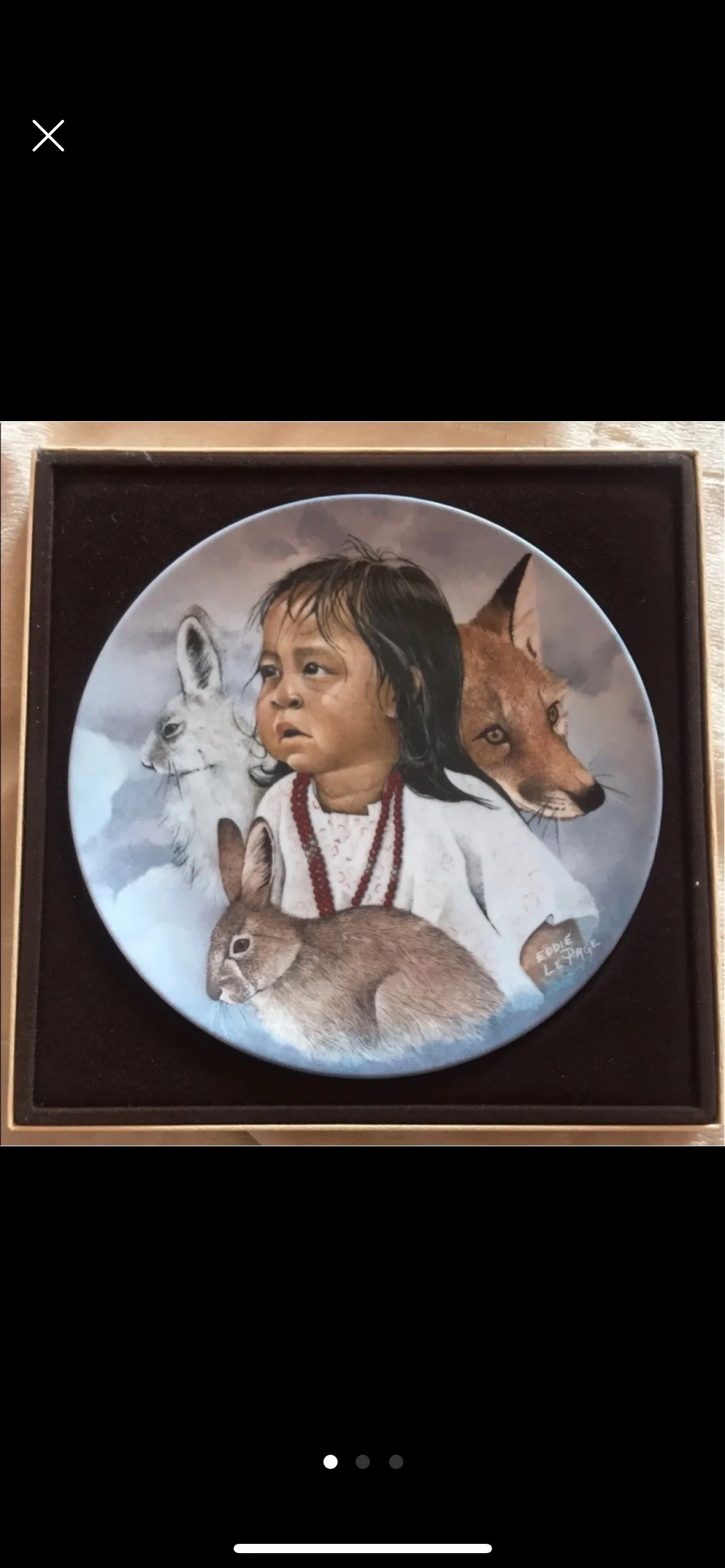 3 Native Companions Series Decorative Plates - 1 Signed thumbnail