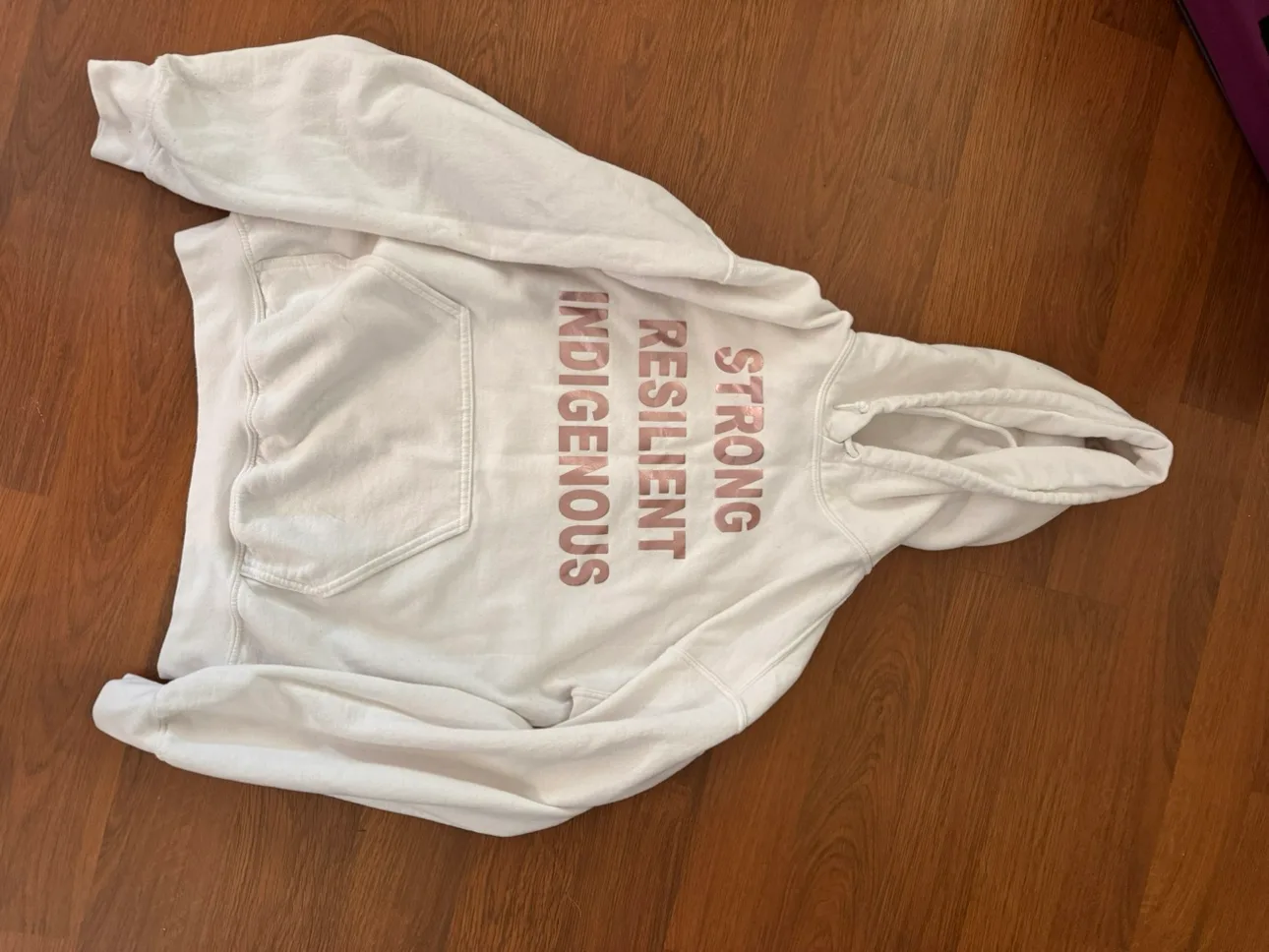 White "Strong Resilient Indigenous" Hoodie thumbnail