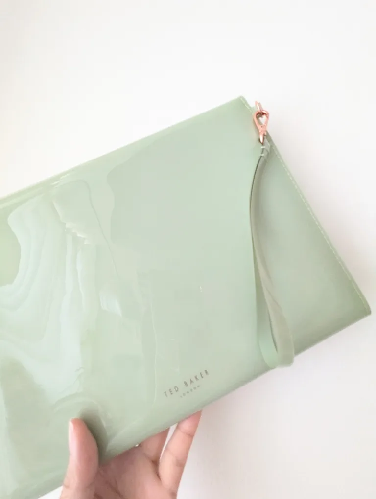LIKE NEW Ted Baker seafoam green envelope clutch image indicator(2)
