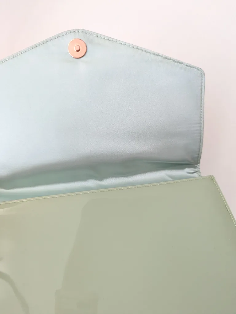 LIKE NEW Ted Baker seafoam green envelope clutch image indicator(6)