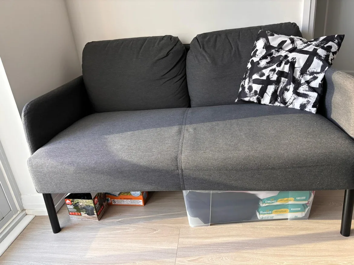 Grey Love Seat thumbnail