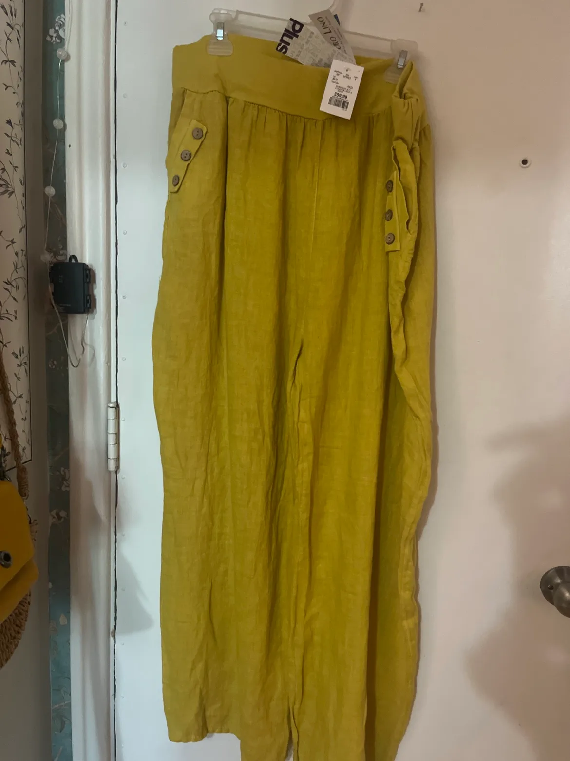 Yellow Linen Pants thumbnail