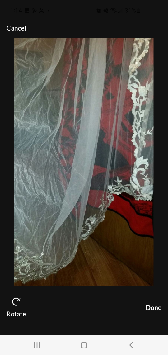 cathedral 10' Wedding Veil With Embroidered edging - photo 2