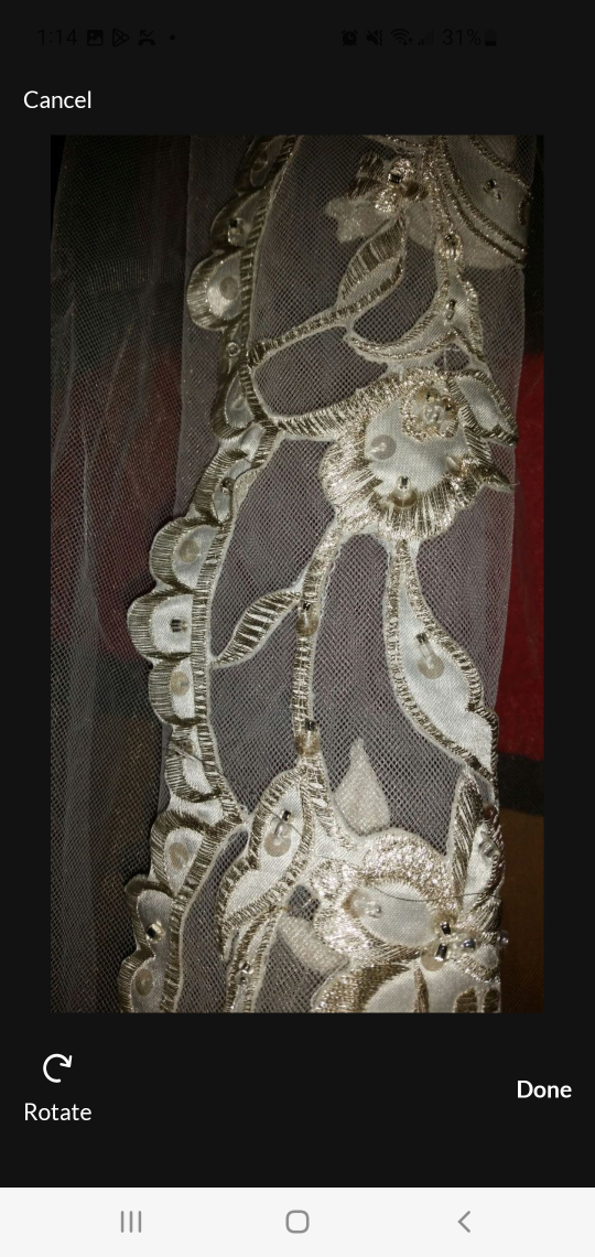 cathedral 10' Wedding Veil With Embroidered edging - photo 4
