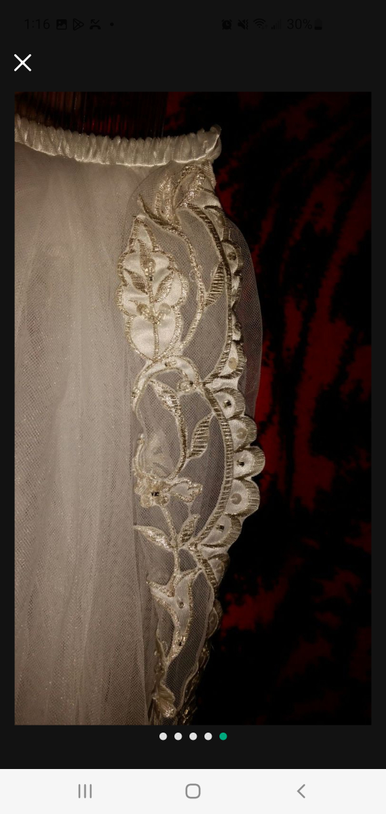 cathedral 10' Wedding Veil With Embroidered edging - photo 5