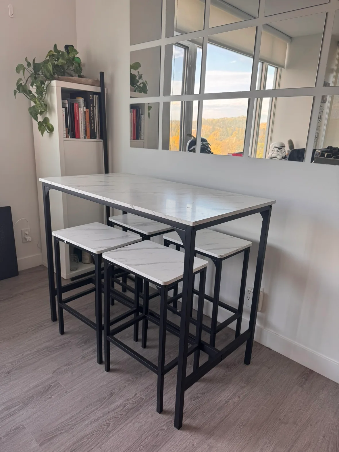 Dining Table Set with 4 Stools thumbnail
