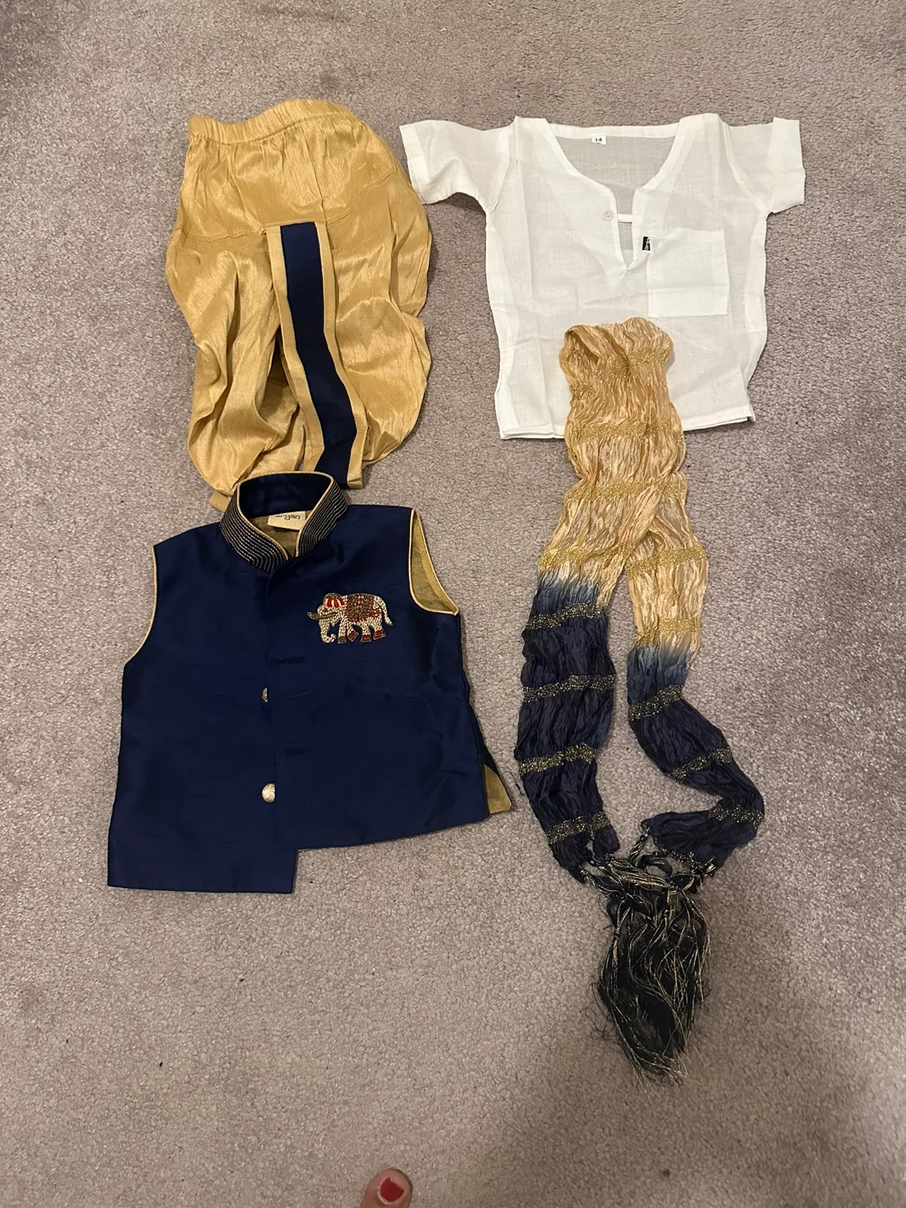 Brand new Baby Boy Kurta Pajama Set - Size 6 to 9 months thumbnail