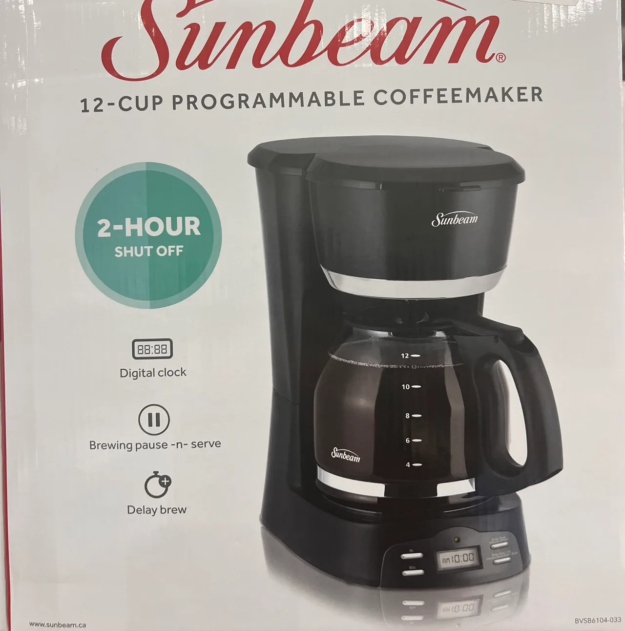 Sunbeam 12-Cup Programmable Coffee Maker thumbnail