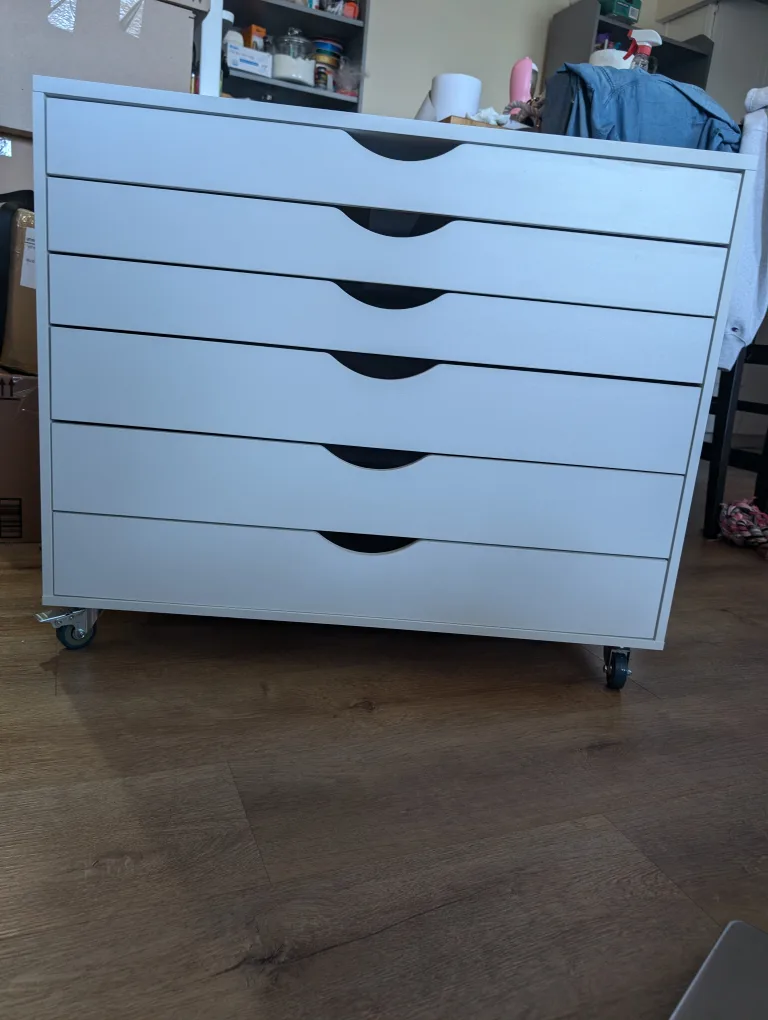 White 6-Drawer mobile NEW thumbnail