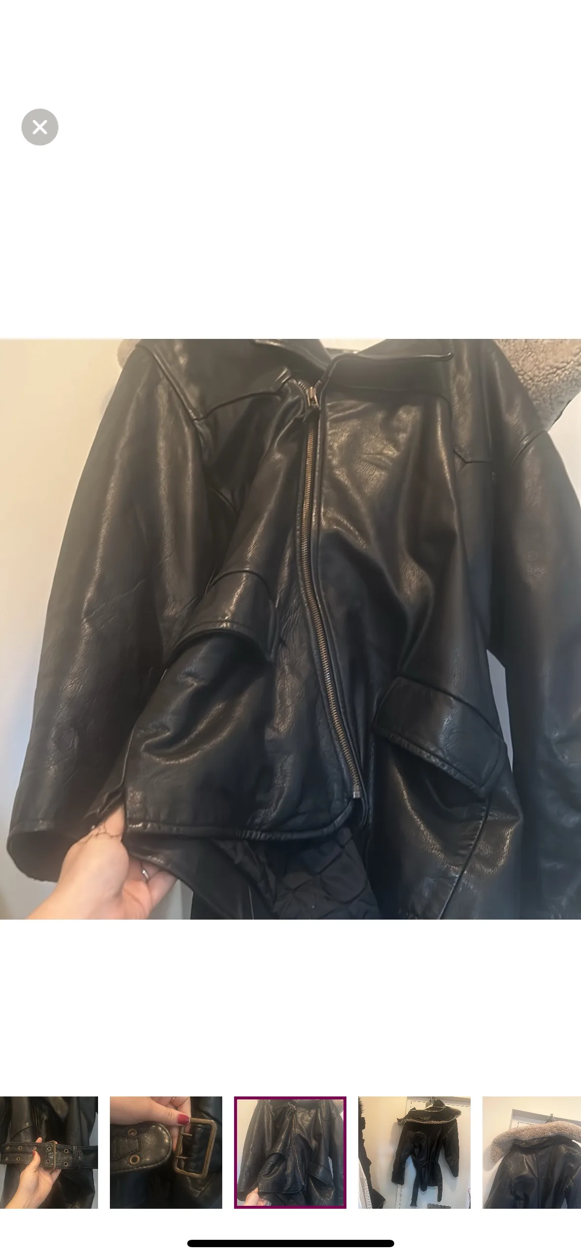 Rudsak Black Leather Jacket with Fur Collar image indicator(4)