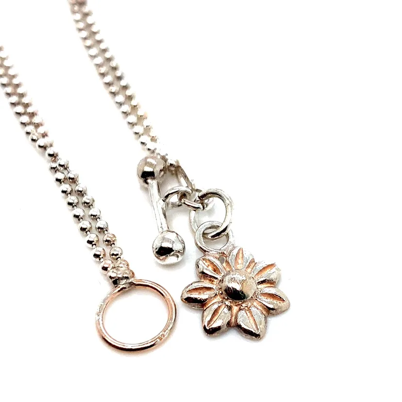 Double beaded Chain Italian Toggle bracelet image indicator(5)