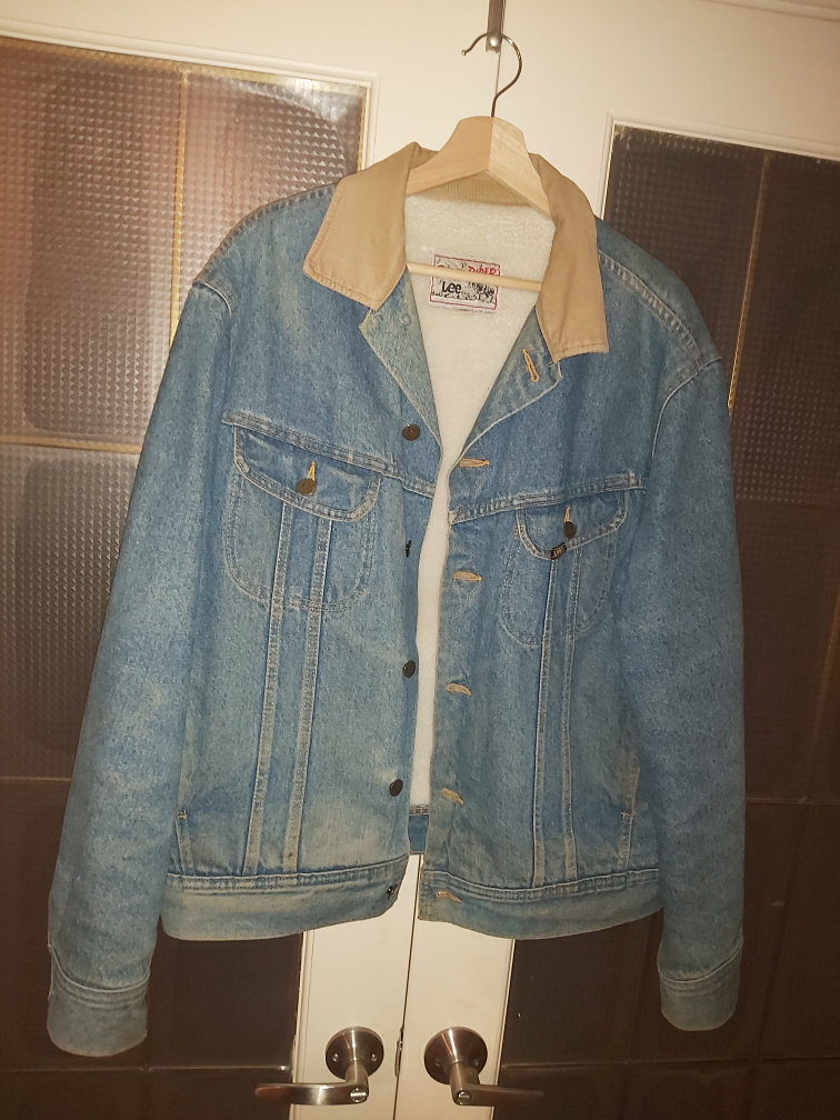 Vintage Men's Lee Shepra Storm Rider Denim Jacket Size 42