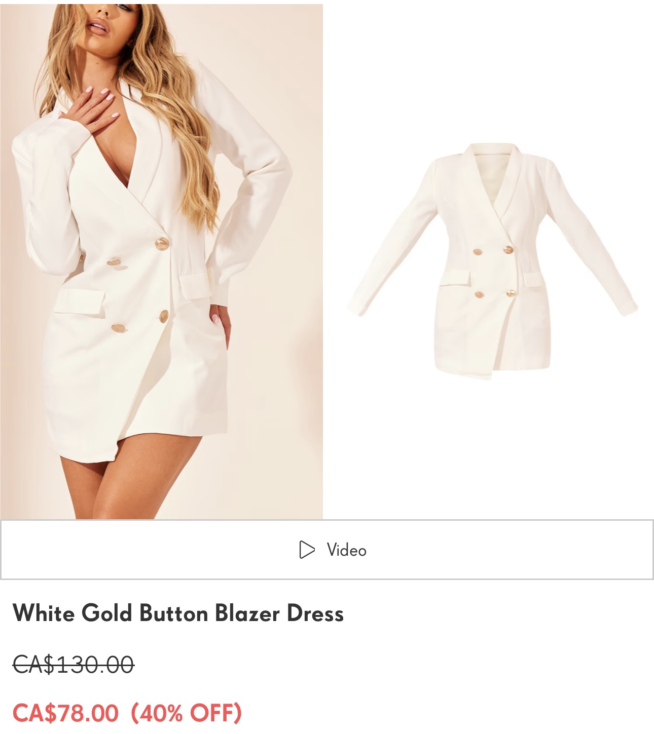White Blazer Dress - photo 2