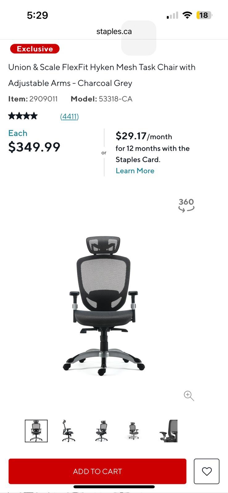 Ergonomic Hyken Mesh Office Chair with Head Rest - photo 4