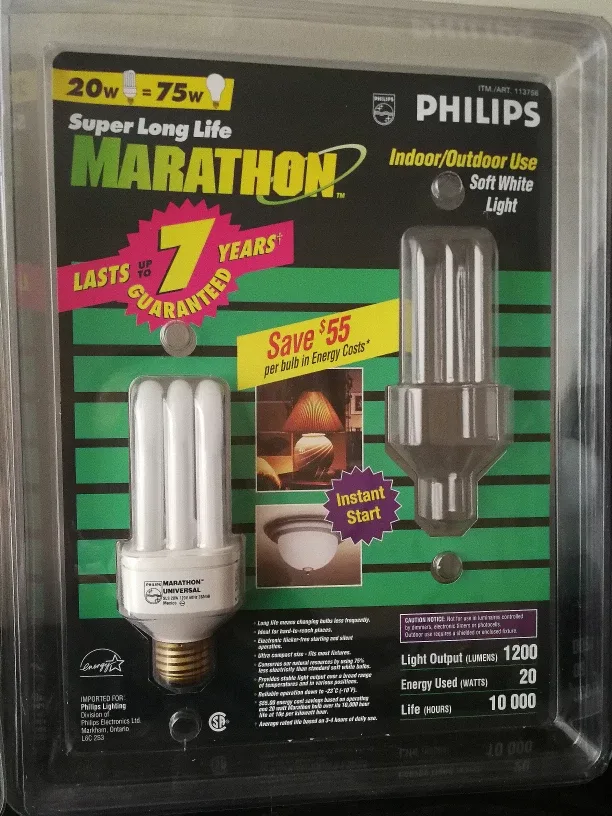 3 New Philips marathon energy saving light bulbs image indicator(3)