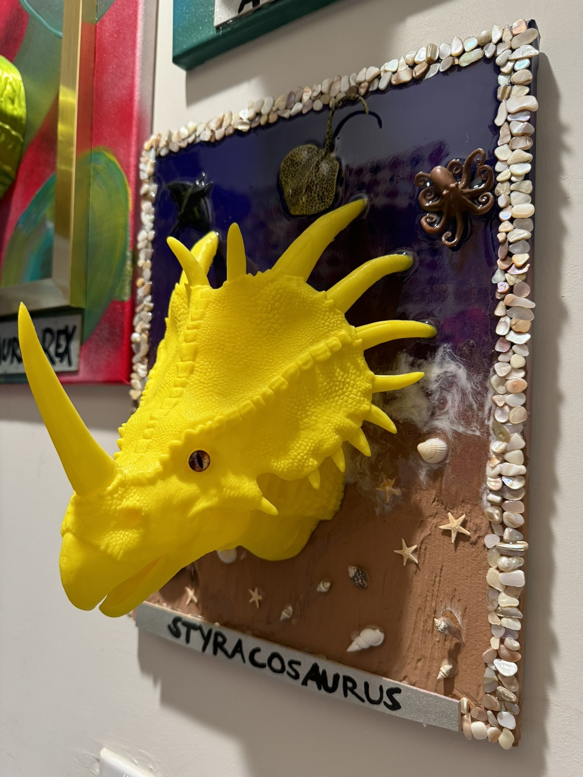 Styracosaurus Dinosaur Head wall art