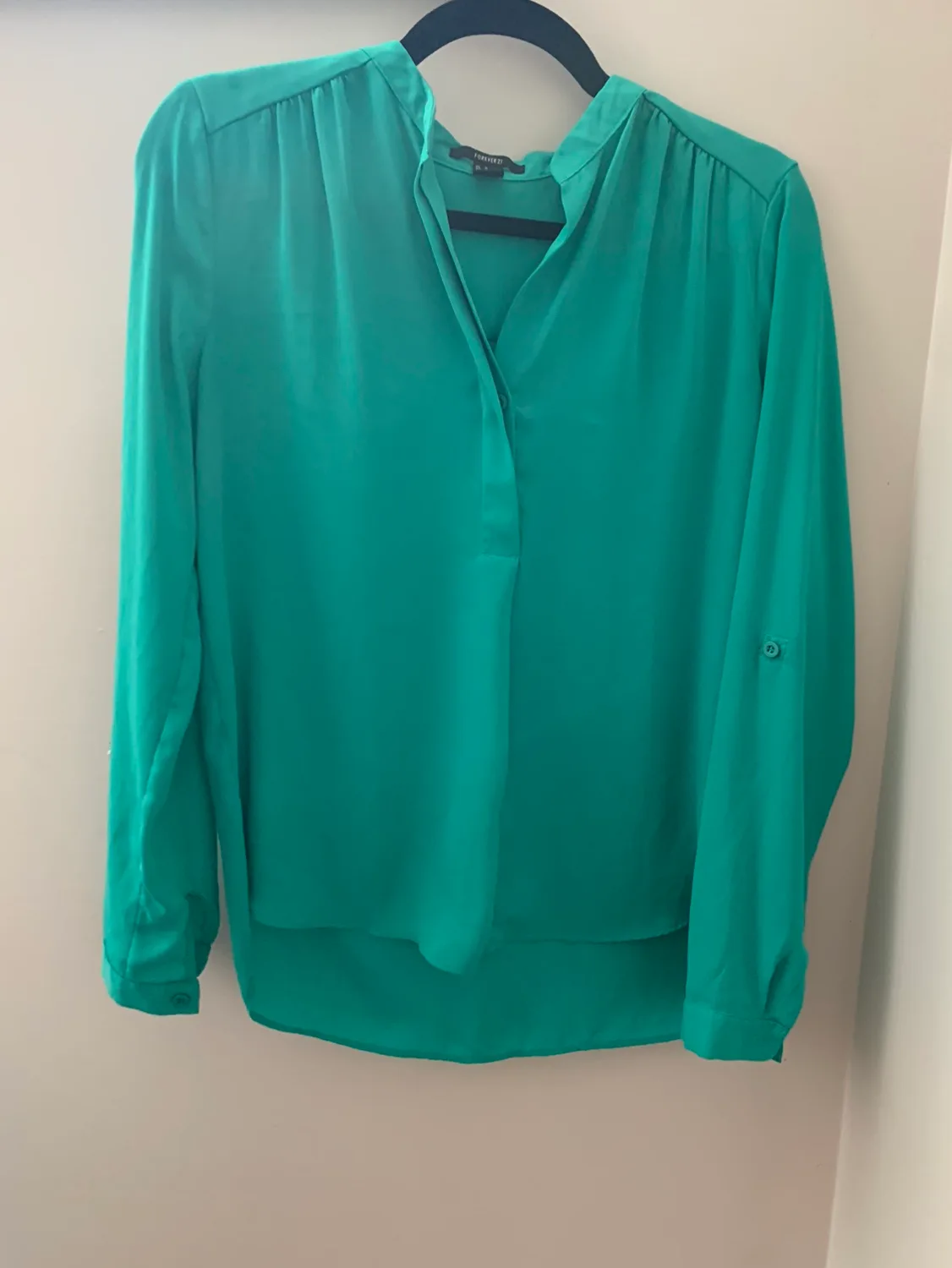 Forever 21 Teal Green Blouse thumbnail