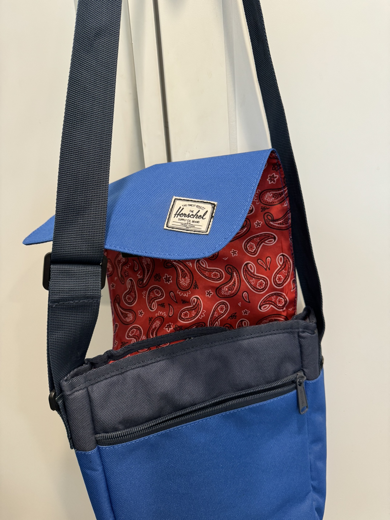 Herschel Supply Co. Blue and Black Messenger Bag