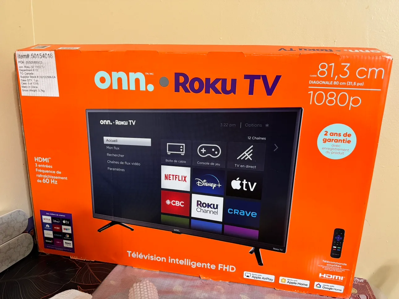 Onn. Roku TV 32" thumbnail