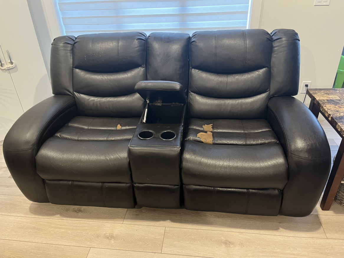 Black Recliner Couch Set - photo 5