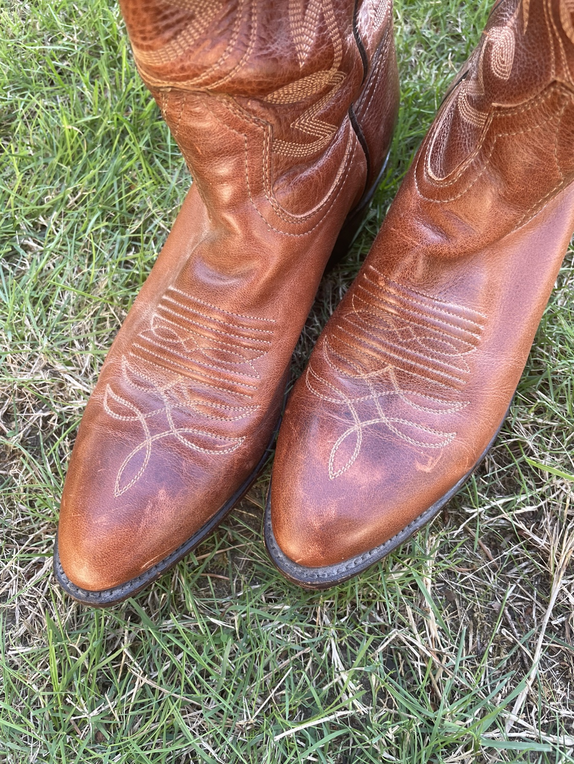 Brown Leather Cowboy Boots Boulet