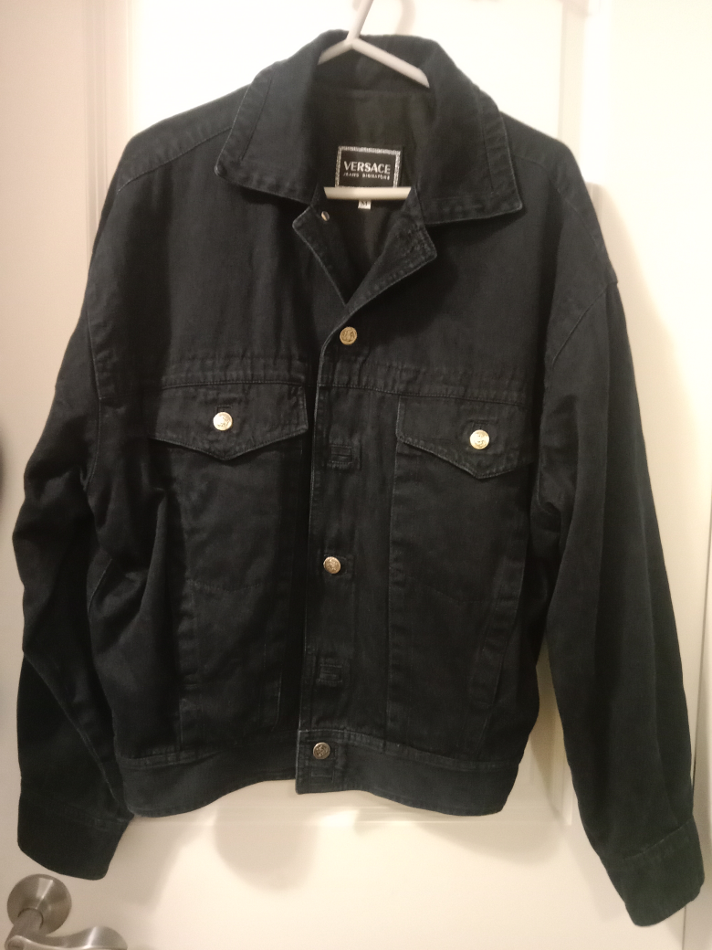 Versace Jeans Signature Black Denim Jacket
