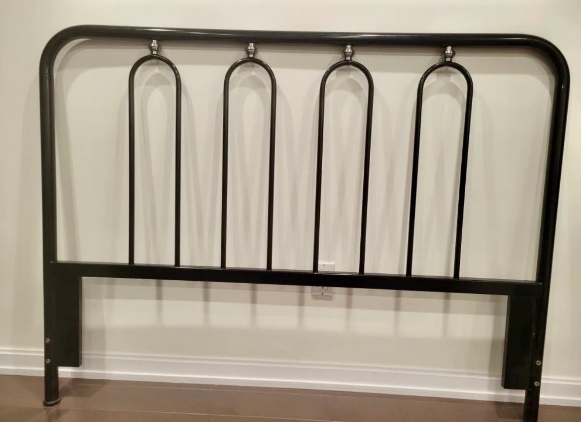 Black Metal Headboard queen size thumbnail
