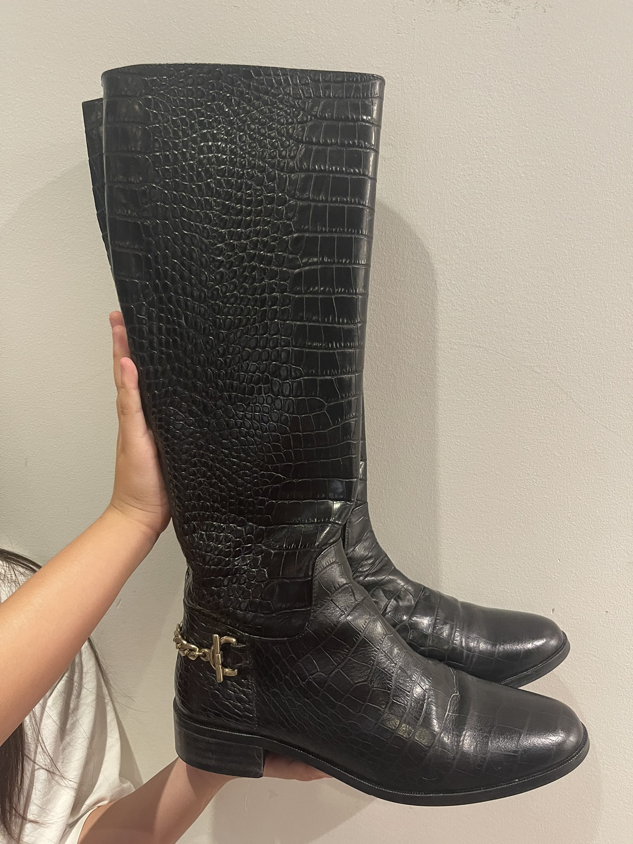 Crocodile Leather Boots size 8.5