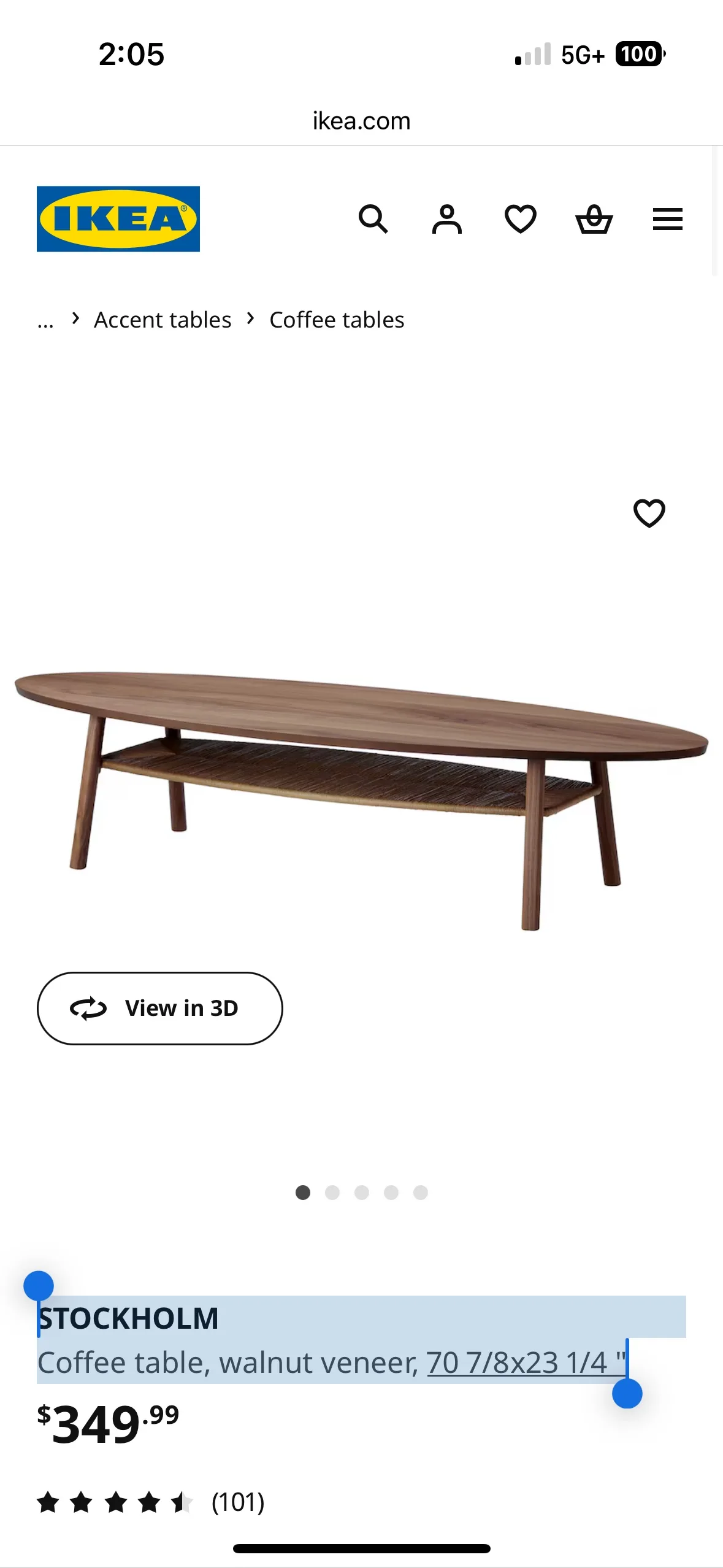 Coffee table sale thumbnail