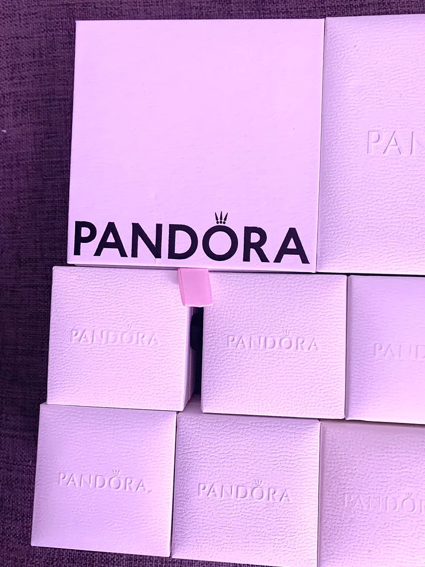 LOT of 13 Empty Pandora Jewelry Boxes and pouch image indicator(2)