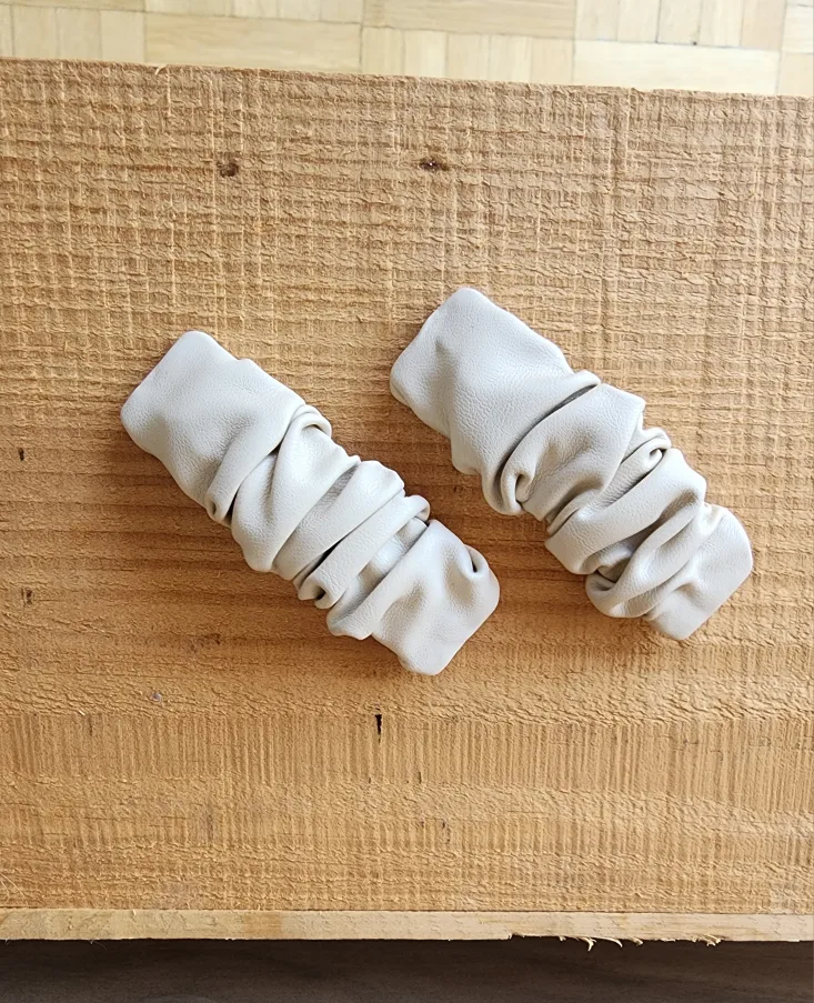 Faux Leather Scrunchie Hair Clips x4 image indicator(2)