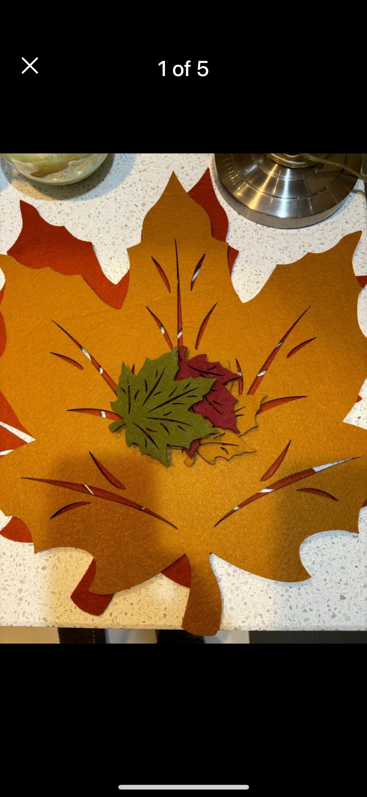 Maple Leaf Design Pot and coaster pads