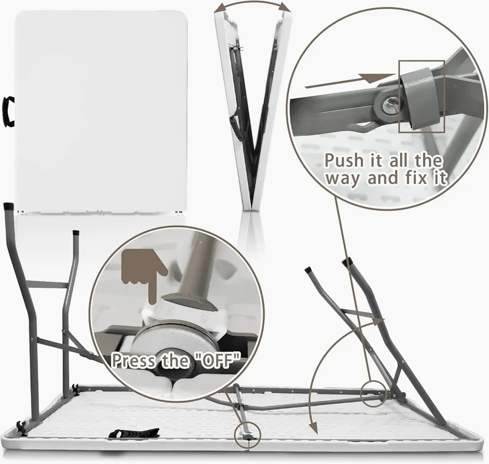 5 ft. Indoor/Outdoor Centre-Folding Table - photo 2
