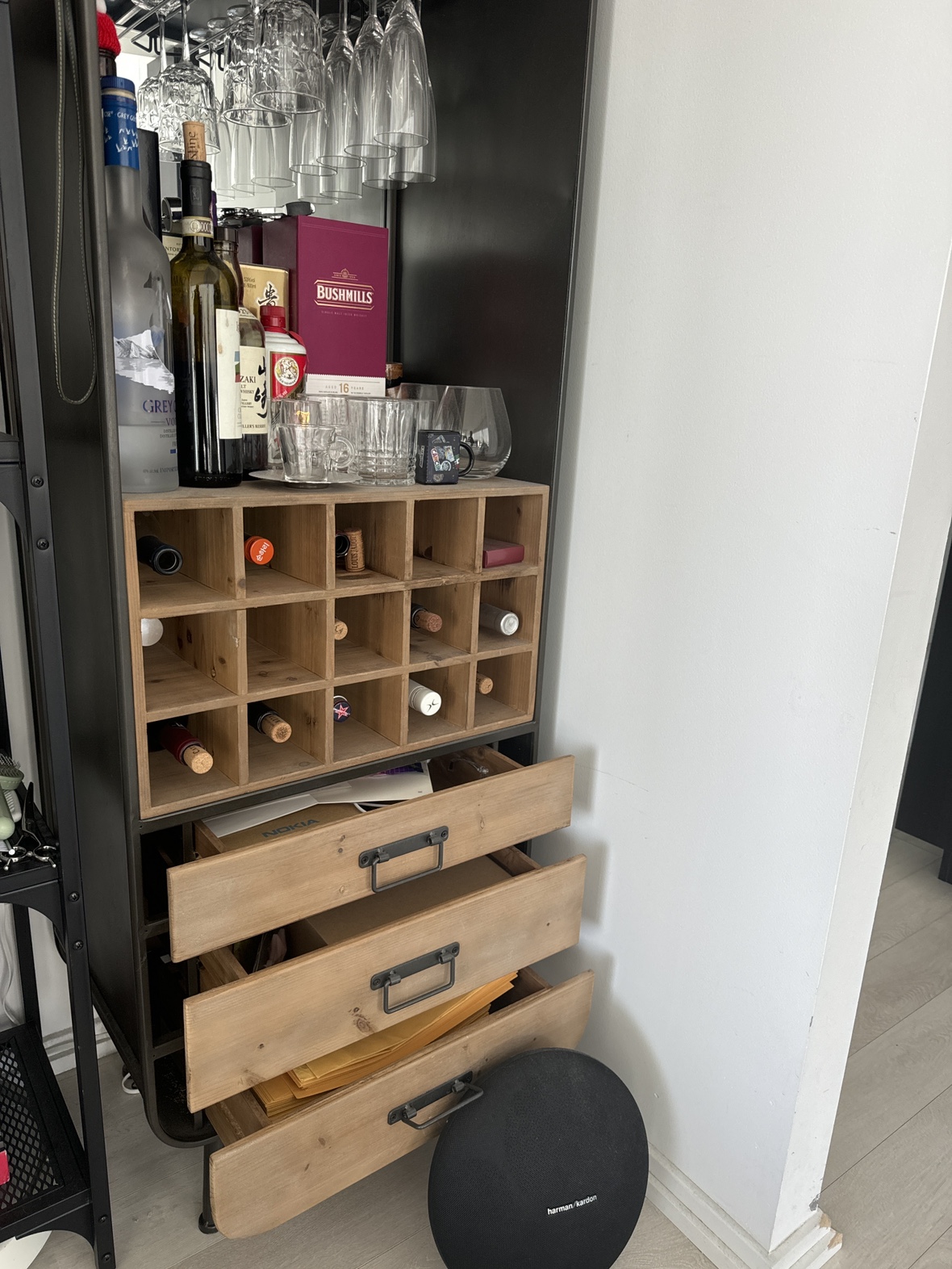 Bar Cabinet With Wine Rack - photo 3