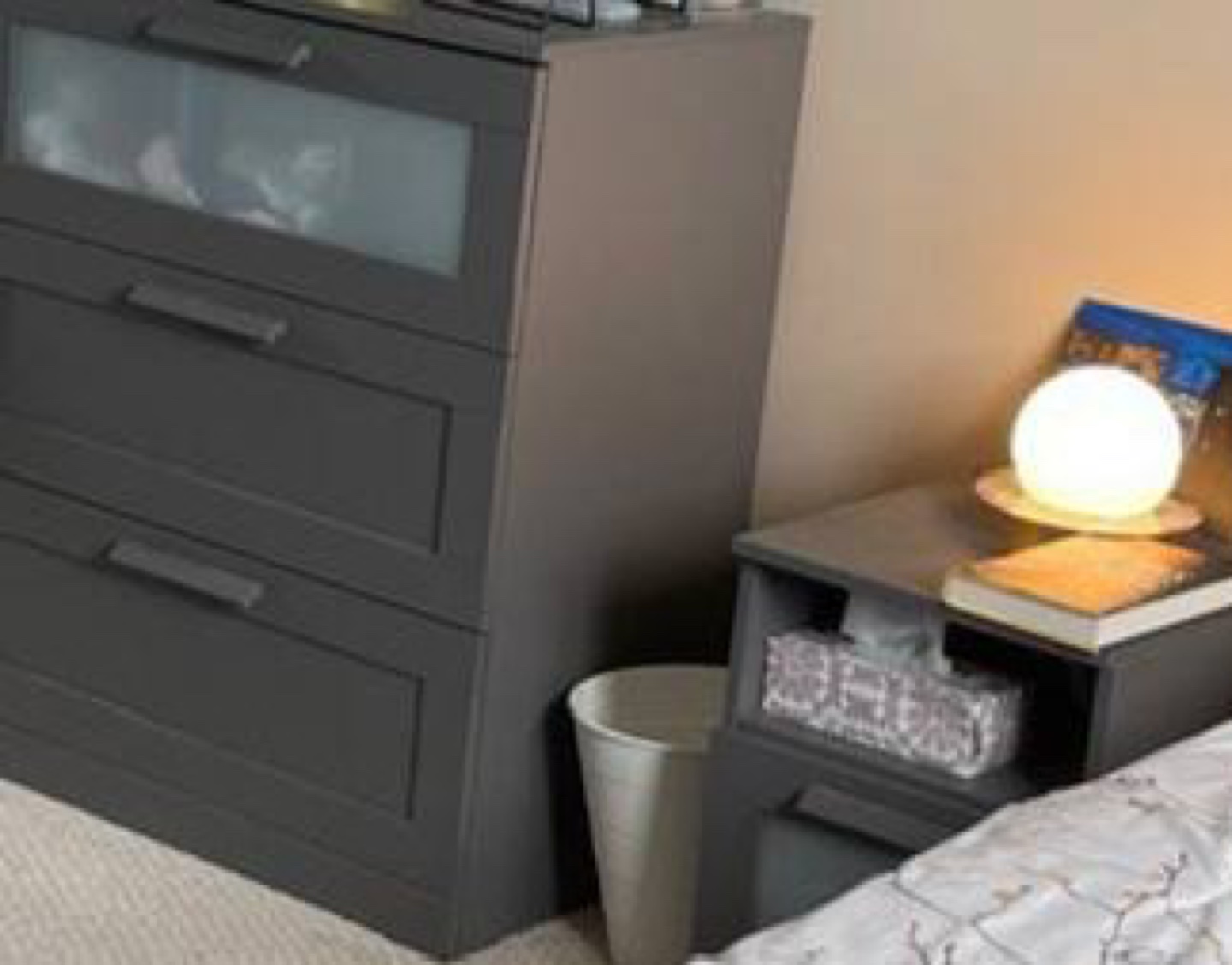 IKEA BRIMNES 3-drawer chest +  a bonus item (BRIMNES nightstand)