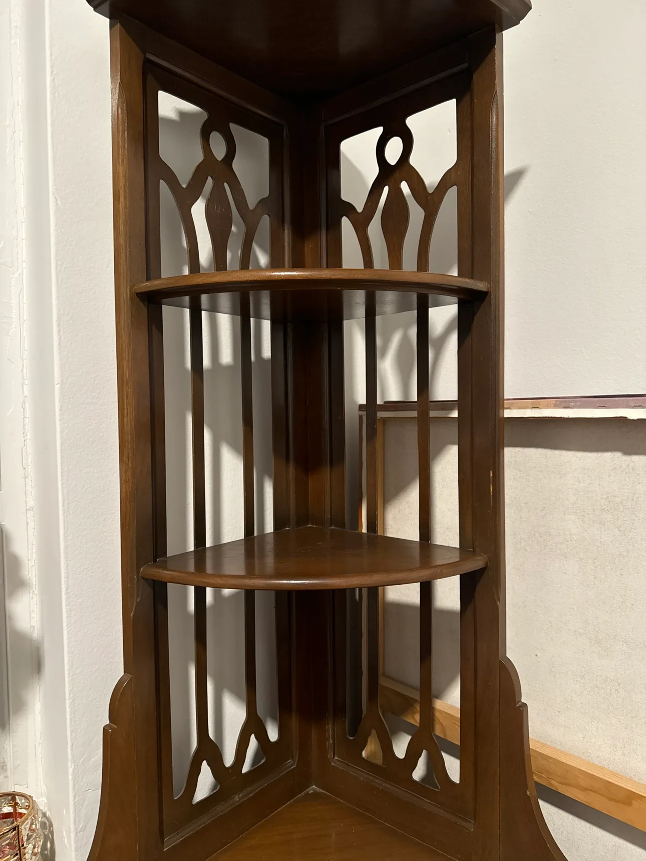 Corner wooden Shelf #moving sale #must go asap image indicator(5)