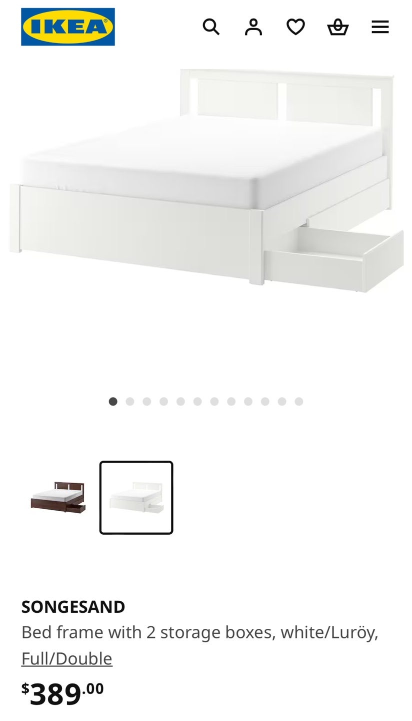 Queen White Bed Frame - photo 5