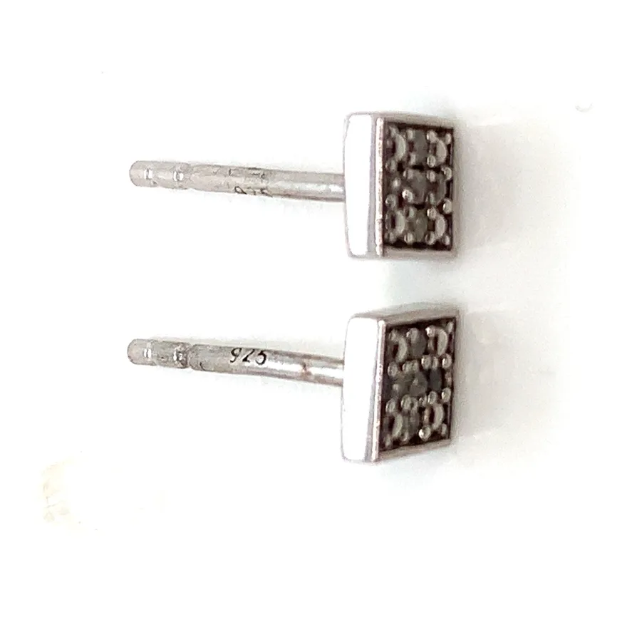 Silver 925 double square 2-way Earrings image indicator(2)