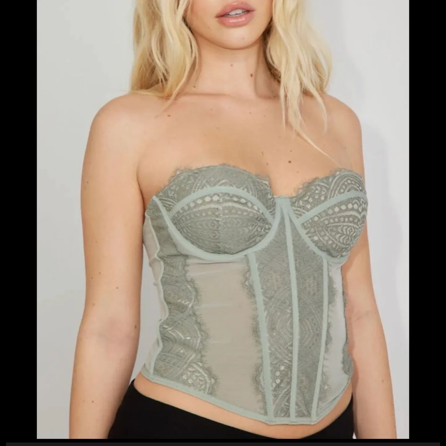 NEW WITH TAGS - GARAGE - Chrishell Lace Mesh Bustier image indicator(3)