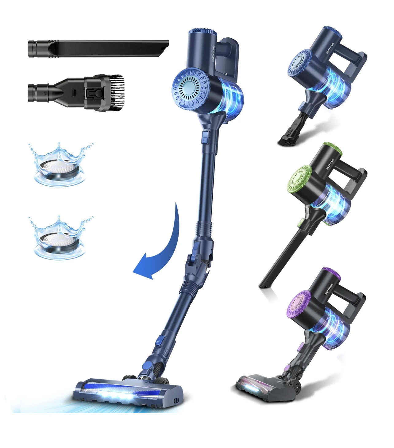 PRETTYCARE 6 in 1 Cordless Stick Vacuum Cleanerii - photo 2