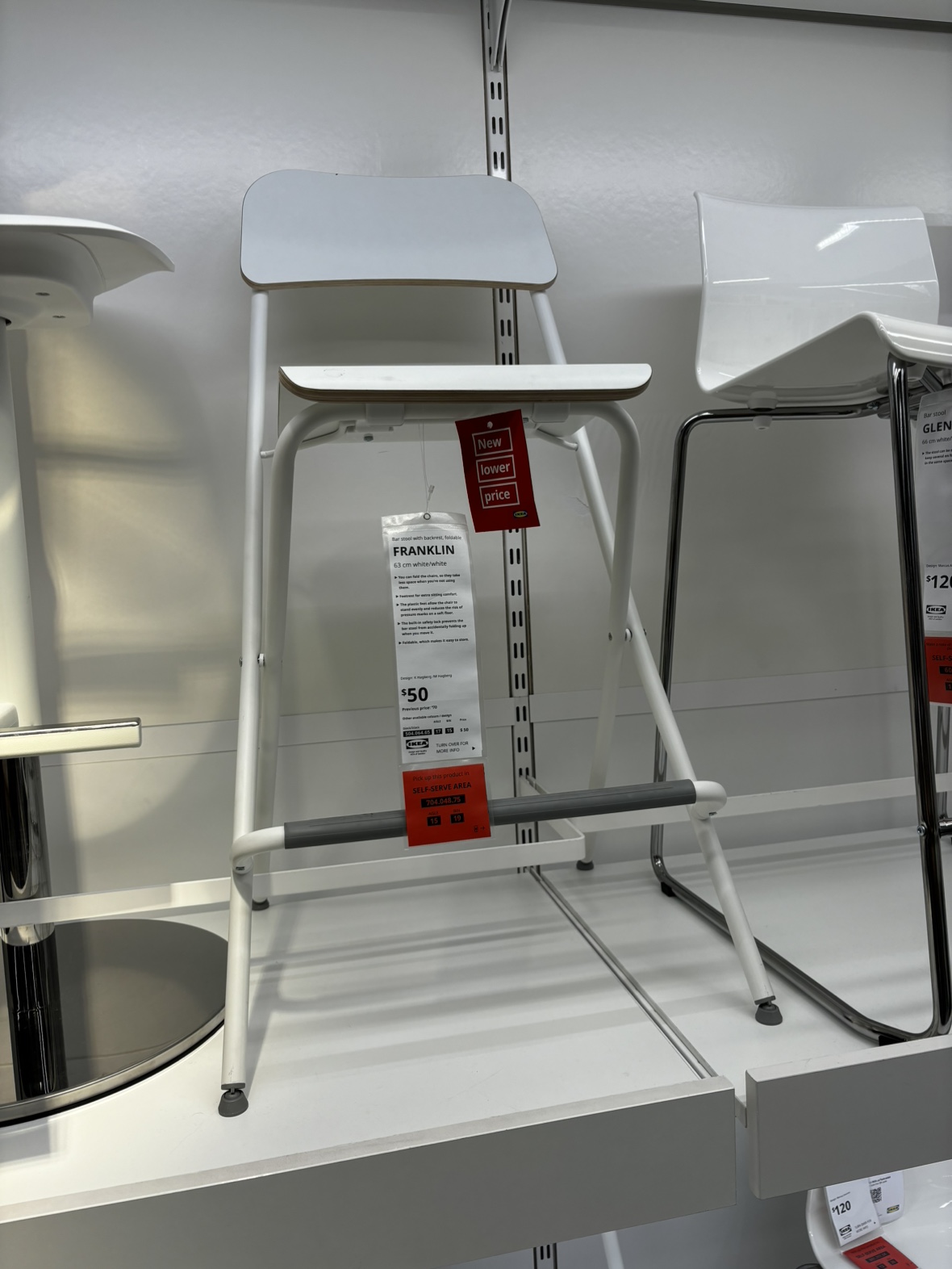 IKEA Bar Stool with Backrest - Free Pad - photo 5