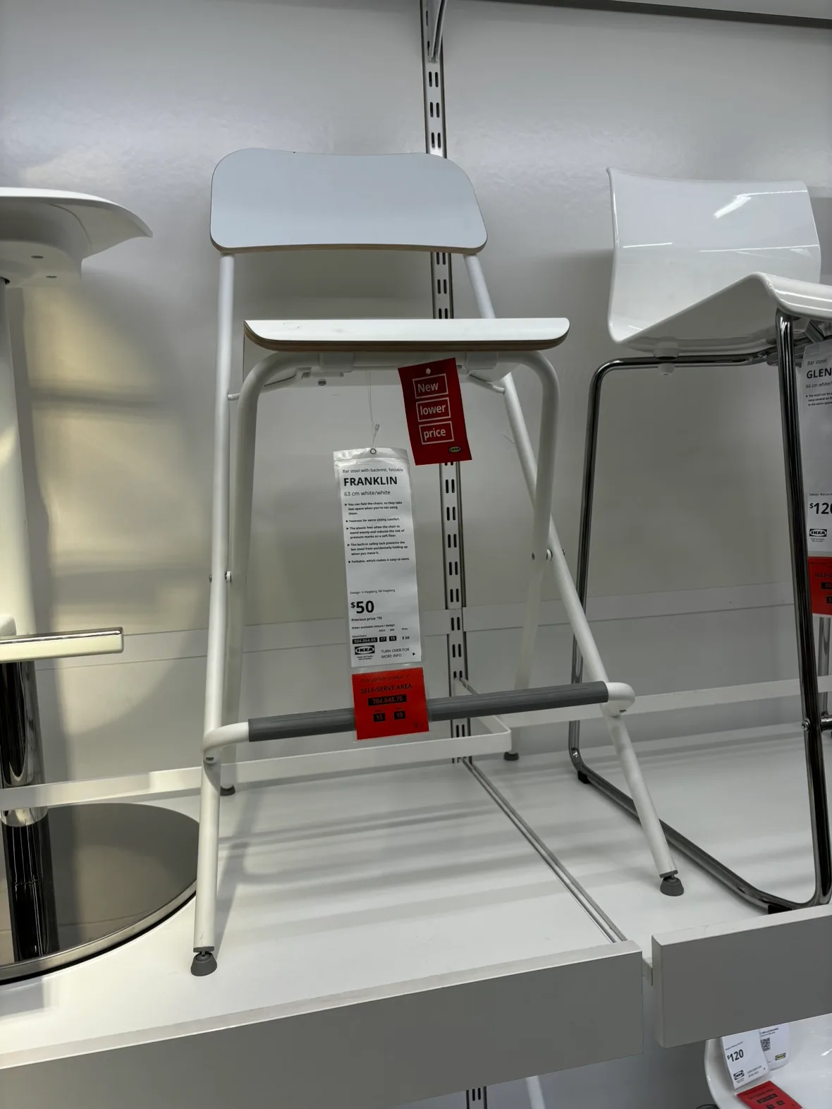 IKEA Bar Stool with Backrest - Free Pad image indicator(5)