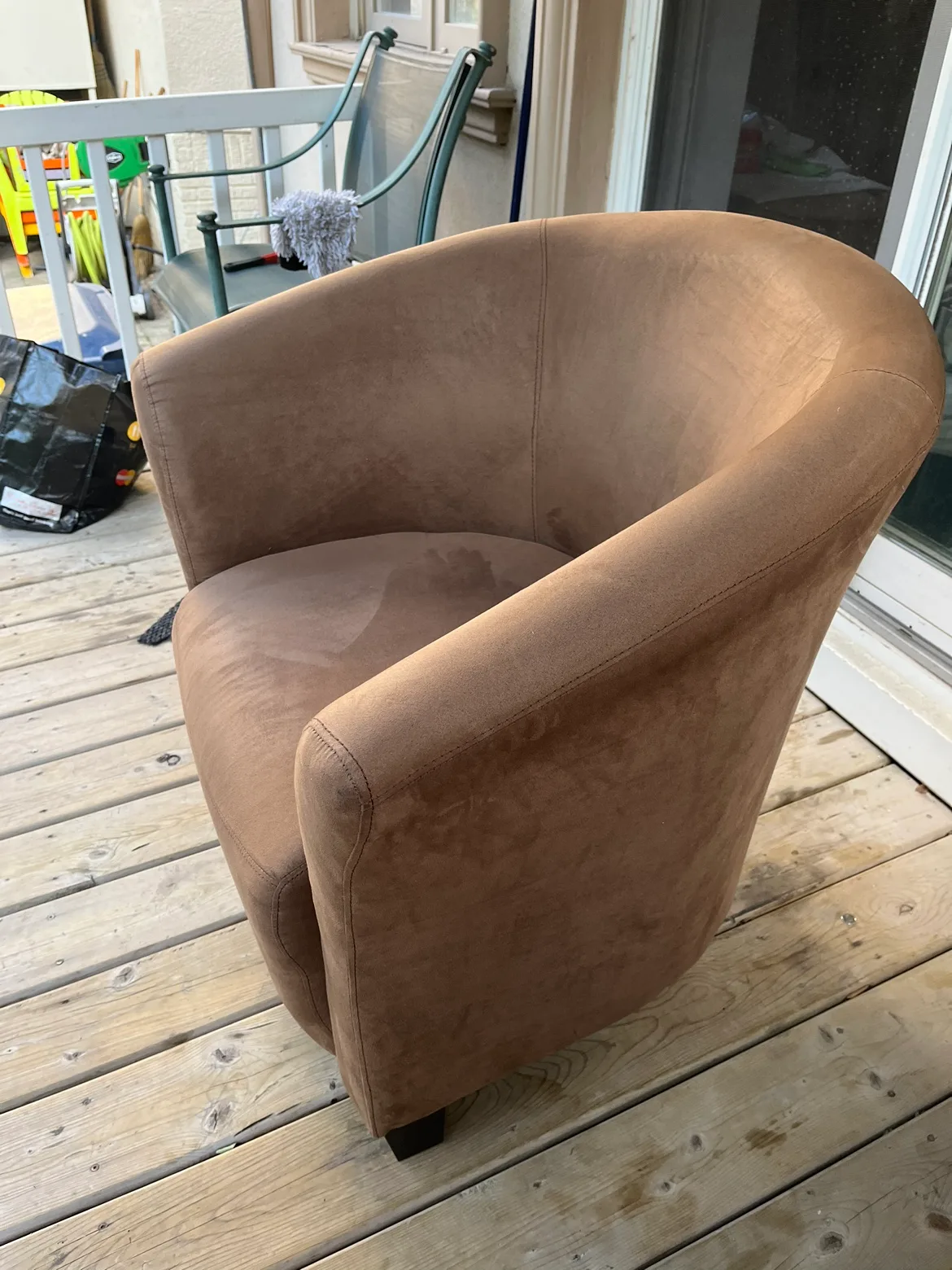 Brown and beige Accent armchair image indicator(3)