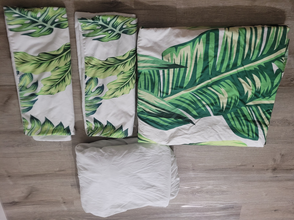 Full Bed-Tropical Leaf Bedding Set