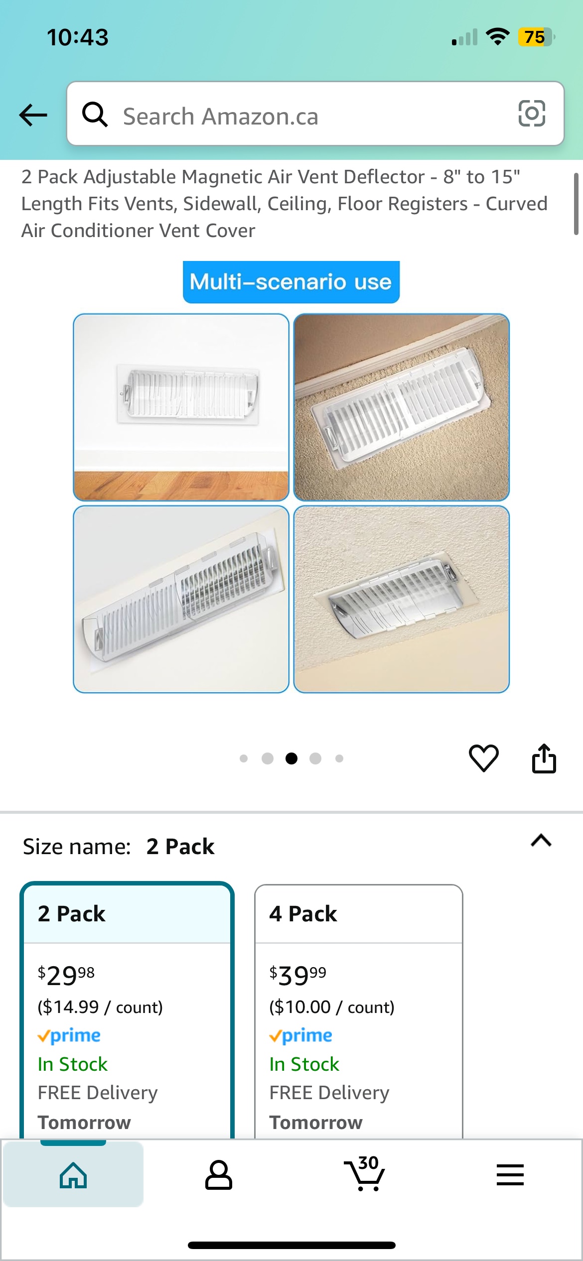 Air Vent Deflector - 2 Pack