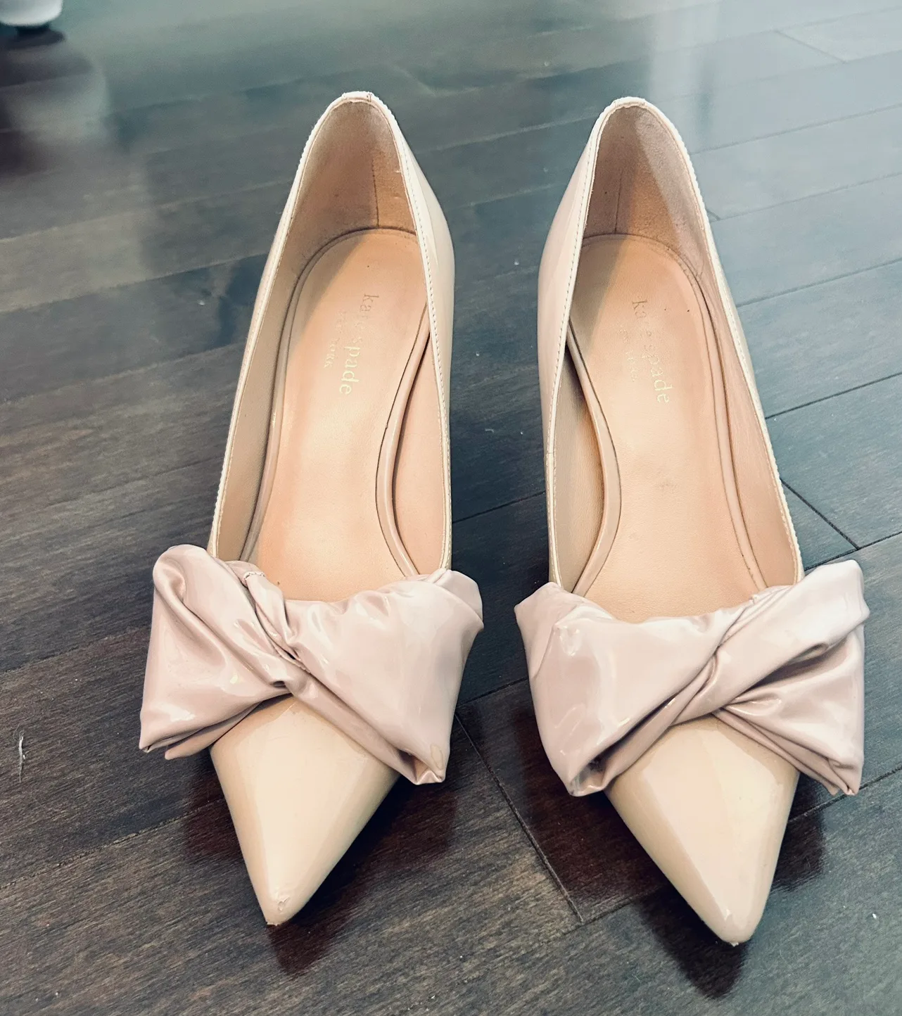 Kate Spade Blush Patent Leather Heels thumbnail