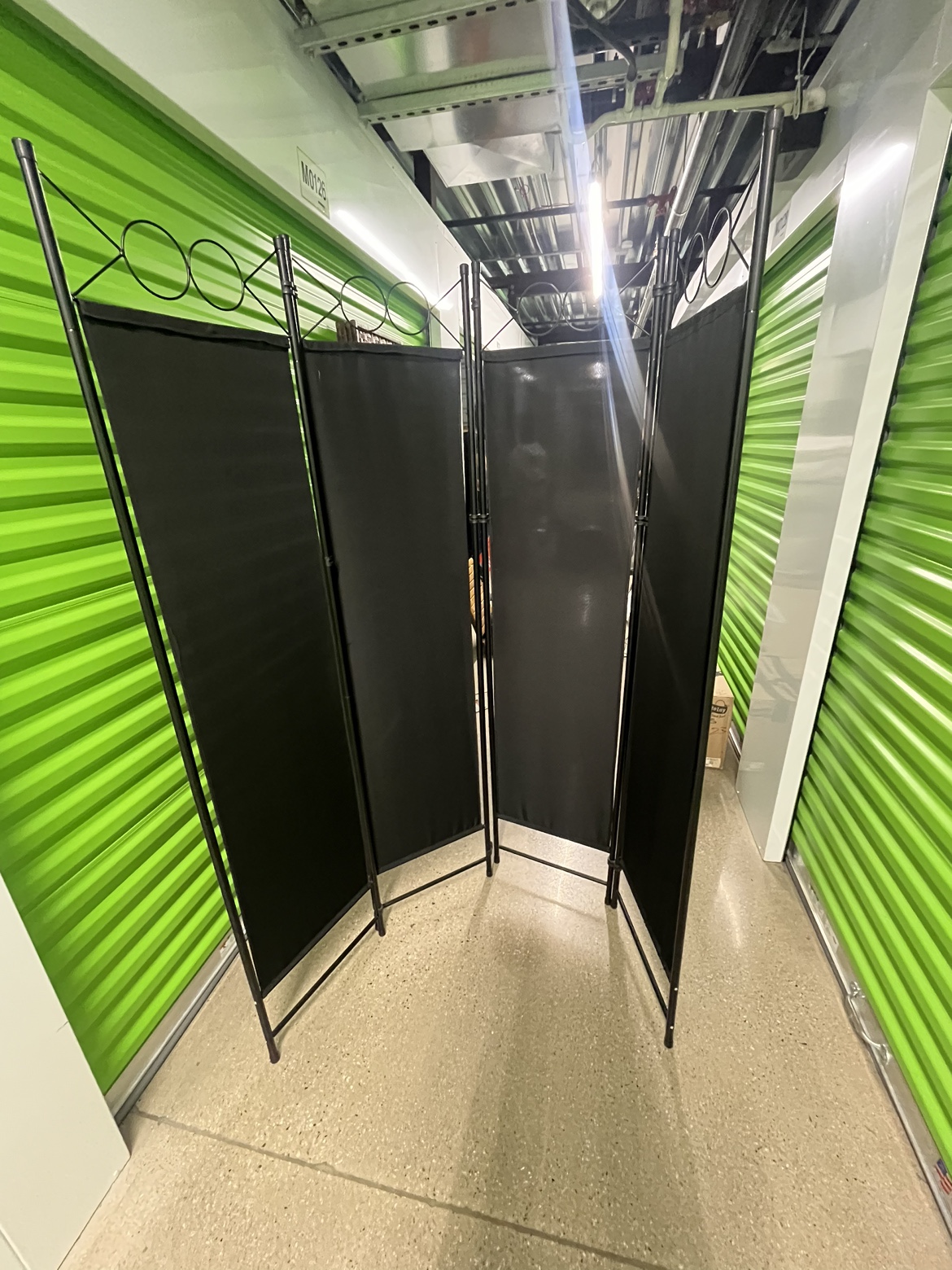 4 panel privacy room devider , black