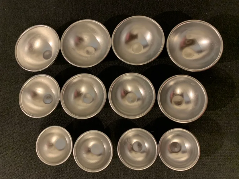 Set of 12 Aluminum Bath Bomb Molds thumbnail